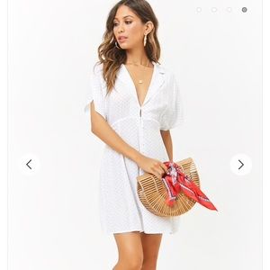 Polka dot shirt dress